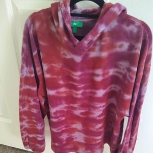 Burgundy Tie Dye Hoodie Sweat Suit